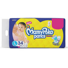 MamyPoko Pants Standard Diaper (L) - Pack of 34